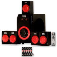 Acoustic Audio AA5180 Home Theater 5.1 Bluetooth Speaker System with FM and 5 Extension Cables