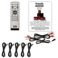 Acoustic Audio AA5180 Home Theater 5.1 Bluetooth Speaker System with FM and 5 Extension Cables N5