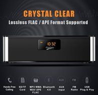 Portable FM Radio Wireless Bluetooth 4.0 Speaker 10W Alarm Clock MP3 Player APE FLAC Lossless Music Support, Hands... N4