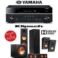 Klipsch Reference Premiere RP-280FA 5.1 Dolby Atmos System with Yamaha RX-V781BL 7.2-Ch A/V Receiver