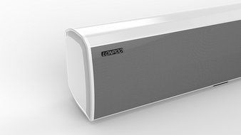 LONPOO 31-Inch 2.0 Channel Bluetooth Soundbar Home Theater Speaker System with Remote Contrl (White) N6