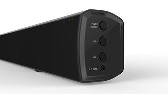 LONPOO 31-Inch 2.0 Channel Bluetooth Soundbar Home Theater Speaker System with Remote Contrl (White) N8