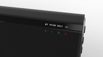 LONPOO 31-Inch 2.0 Channel Bluetooth Soundbar Home Theater Speaker System with Remote Contrl (White) N9