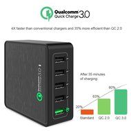 Quick Charge 3.0 USB Smart Charger AVIDET 40W 5-Port USB Charger PowerPort 5 for iPhone 7/7 Plus,iPhone 6/6 Plus... N2