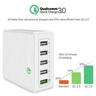 Quick Charge 3.0 USB Smart Charger AVIDET 40W 5-Port USB Charger PowerPort 5 for iPhone 7/7 Plus,iPhone 6/6 Plus... N10