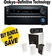 Onkyo TX-NR1030 9.2-Ch Dolby Atmos Ready Network A/V Receiver w/ HDMI 2.0 + Definitive Technology - Definitive...