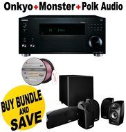 Onkyo 11 Channel Surround Sound Pre-Amplifier Audio Component Preamplifier, Black (PR-RZ5100) + Polk Audio 5.1...