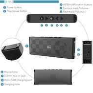 iClever Aluminum Portable Speaker Bluetooth Waterproof and Aux, Outdoor Wireless Bluetooth Speakers with Mic (... N3