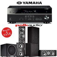 Polk Audio TSi 500 5.1 Home Theater Speaker System with Yamaha RX-V581BL 7.2-Channel A/V Receiver