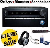 Onkyo TX-NR3030 11.2-Ch Dolby Atmos Ready Network A/V Receiver w/ HDMI 2.0 + Sennheiser HD201 Lightweight Over-Ear...
