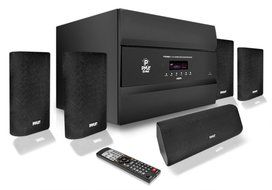 Pyle PT678HBA Bluetooth 5.1 Channel HDMI Home Theater System, 400 Watt, AM/FM Tuner, Subwoofer &amp; Speakers