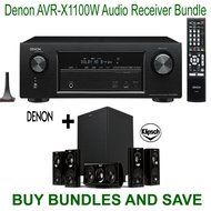 Denon AVR-X1100W 7.2 Channel Full 4K Ultra HD A/V Receiver with Bluetooth and Wi-Fi + Klipsch HDT-600 Home Theater...