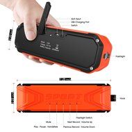 Portable Speakers, Parikaras Wireless Bluetooth 4.0 Waterproof Rugged Speaker w/ Mic, IP64 Water Resistant Shower... N2