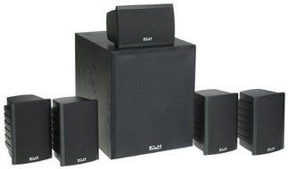 KLH SS02-HTIB 100W 6-Piece Home Theater Speaker System with 8" 120W Front Firing Subwoofer (Discontinued by Manufacturer)