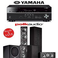 Yamaha RX-V681BL 7.2-Channel 4K Network A/V Receiver + Polk Audio TSi 500 + Polk Audio TSi 200 + Polk Audio CS10...