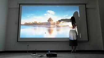 2016 Media HD 3D Movie DLP Technology Short Throw Projector HDMI USB VGA for office Home Theater school N6