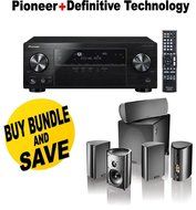 Pioneer VSX-830-K 5.2-Channel AV Receiver with Built-In Bluetooth and Wi-Fi (Black) + Definitive Technology Pro...