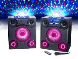 ION Audio Mega Party Express | Jumbo 600-watt Bluetooth Speaker System with Party Lights &amp; Microphone (Speaker... N5