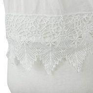 AIMTOPPY Fashion Sexy Fashion Women Lace White Blouse Off Shoulder Crop Shirt Tops (S, White) N5