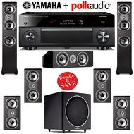 Yamaha RX-A1060BL AVENTAGE 7.2-Channel Dolby Atmos Network A/V Receiver + Polk Audio TSi 400 + Polk Audio TSi...