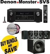 Denon AVR-S910W 7.2 Full 4K Ultra HD Channel Receiver With Bluetooth/HDCP2.2 + SVS Prime Satellite Speakers (Piano...