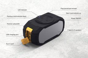 Photive S5 Compact Water Resistant Portable Bluetooth Speaker N5