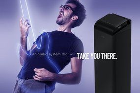 ART+SOUND AR1005 Bluetooth Tower Speaker With LED Indicator, Built-In FM Radio &amp; Charging Docking Station, Remote... N2