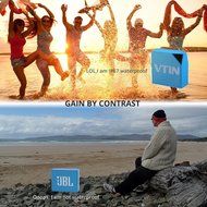 Vtin Cuber Waterproof Speakers Bluetooth 4.0 Speakers with 5W Audio Driver and IP67 Waterproof Design for iPhone... N12