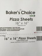 Pizza Liner Greaseproof Sheets 16&quot; x 16&quot;