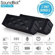 SoundBot SB571PRO Bluetooth QUADIO Satellite Portable Wireless Speaker w/ Multi-Unit Multi-Point Connectivity... N10