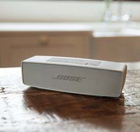 Bose SoundLink Mini II Bluetooth Wireless Speaker - Pearl w/ Charcoal Black Soft Silicon Cover &amp; Travel Bag -... N2