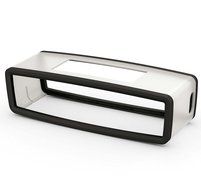 Bose SoundLink Mini II Bluetooth Wireless Speaker - Pearl w/ Charcoal Black Soft Silicon Cover &amp; Travel Bag -... N3