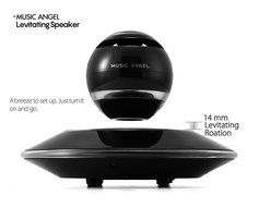 Music Angel JH-FD19 Levitating Portable Wireless Bluetooth Speakers with Microphone for iphone and ipad (Black) N2