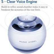 Music Angel JH-FD19 Levitating Portable Wireless Bluetooth Speakers with Microphone for iphone and ipad (Black) N10