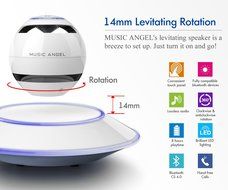 Music Angel JH-FD19 Levitating Portable Wireless Bluetooth Speakers with Microphone for iphone and ipad (Black) N11