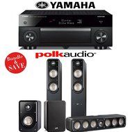 Yamaha RX-A1060BL AVENTAGE 7.2-Channel Dolby Atmos Network A/V Receiver + Polk Audio S55 + Polk Audio S35 + Polk...