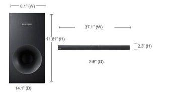 Samsung 2.1 Channel 120 Watts Home Theater Soundbar System with 60 Watt Subwoofer, Bluetooth, Soundshare, Smart... N8