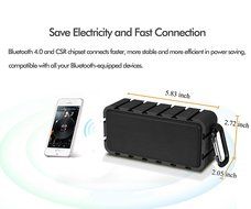 Waterproof Bluetooth Speaker - Ultra Portable Wireless Stereo Speaker - 10W Output Power with Enhanced Bass CSR4.0... N4