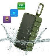 Waterproof Bluetooth Speaker - Ultra Portable Wireless Stereo Speaker - 10W Output Power with Enhanced Bass CSR4.0... N10