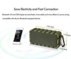 Waterproof Bluetooth Speaker - Ultra Portable Wireless Stereo Speaker - 10W Output Power with Enhanced Bass CSR4.0... N13