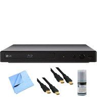 LG BP255 - Streaming Blu-ray Disc Player Plus Hook-Up Bundle - Includes Blu-Ray Player, 2 x 6 ft High Speed 3D...