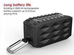 MARSEE ZeroX Bluetooth Speakers with 8 Watt Drivers,IPX6 Waterproof Shockproof,2000 Ah Rechargeable Battery &amp;... N3