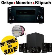 Onkyo TX-RZ1100 9.2-Channel A/V Receiver + Polk Audio 5.1 TL1600 Speaker System + Monster - Platinum XP Clear...