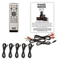 Acoustic Audio AA5170 Home Theater 5.1 Bluetooth Speaker System with FM and 5 Extension Cables N5