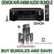Denon AVR-X4000 7.2-Channel 4K Ultra HD Networking Home Theater AV Receiver with AirPlay &amp; Definitive Technology...