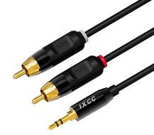 RCA Cable, iXCC 6ft Dual Shielded Gold-Plated 3.5mm Male to 2RCA Male Stereo Audio Y Cable