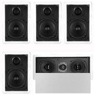 Theater Solutions 5.1 Home Audio Speakers 4 Speakers, 1 Center, 10" Powered Sub and More TS50WL51SET4 N2