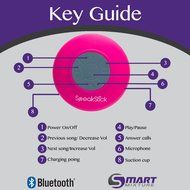 SpeakStick Rechargeable Bluetooth Shower Speaker with Mini USB Connection &ndash; Pink N4