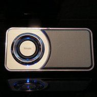 [UPGRADED] SHABA Ultra Slim Pocket Portable Bluetooth Speaker with LED Light, Phone Stand, TF Card, FM Radio,... N6