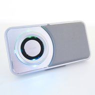 [UPGRADED] SHABA Ultra Slim Pocket Portable Bluetooth Speaker with LED Light, Phone Stand, TF Card, FM Radio,... N12